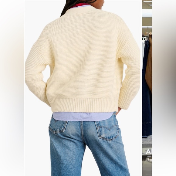 Alex Mill Women’s Button-Front Cardigan Sweater Cream Knit Size Small - Picture 5 of 15